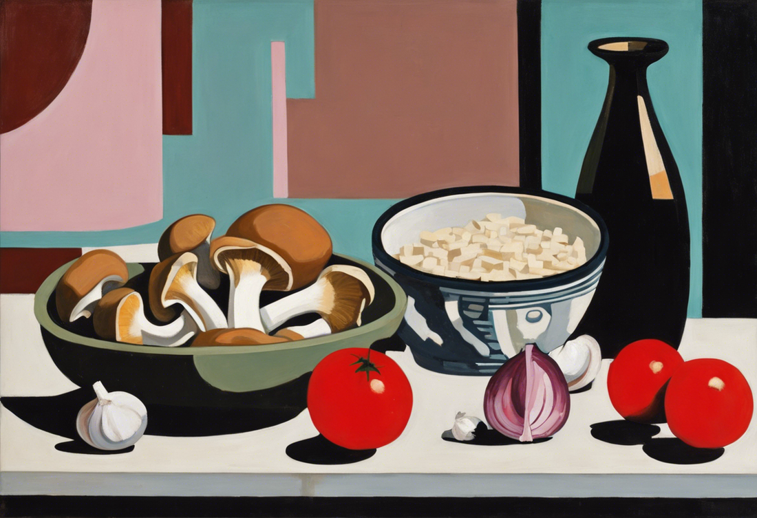 Painting of plant-based cooking